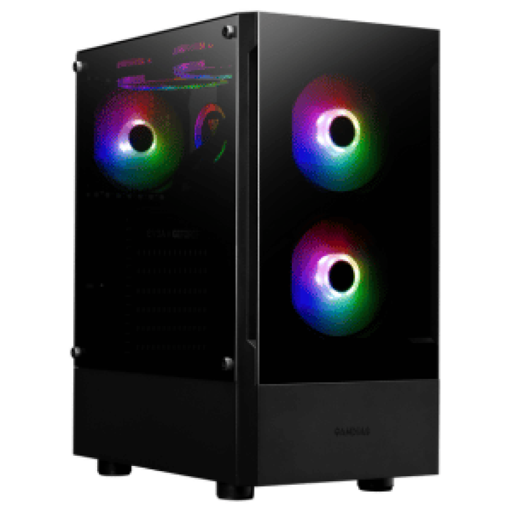 TALOS E3 BLACK  GLASS 3XARGB FAN